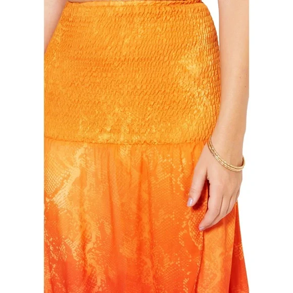 open lace back dress Ombre Chiffon Cowl Maxi Dress  bebe